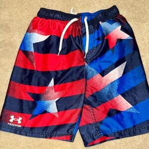 Boys Under Armour Star Patterned Swim Trunks Size XL